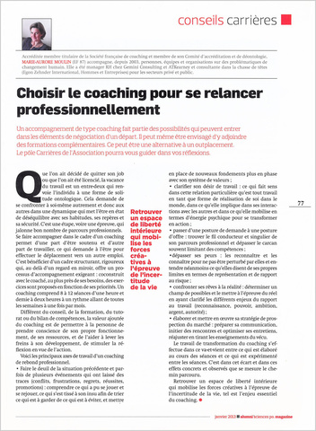 Article publié dans Alumni Sciences Po Magazine, rubrique 